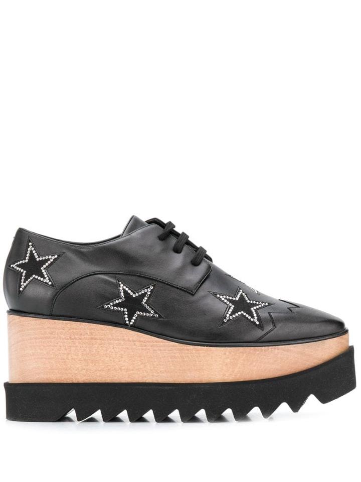 Stella Mccartney Elyse Star Motif Platform Loafers - Black