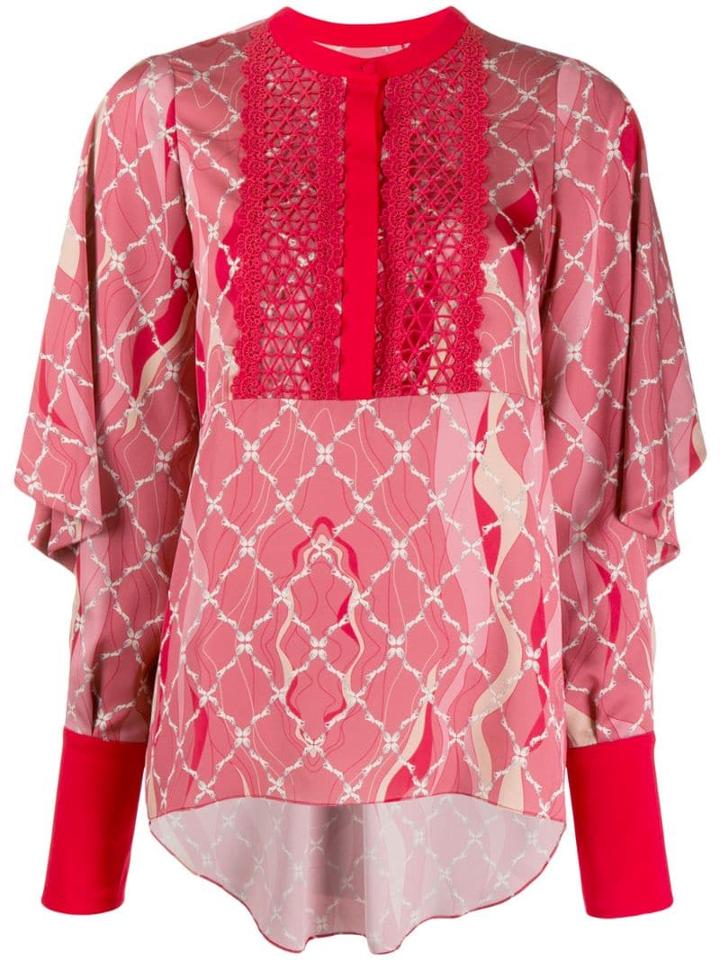 Three Floor Romantique Printed Blouse - Pink