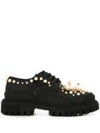 Dolce & Gabbana Chunky Heel Embellished Brogues - Black