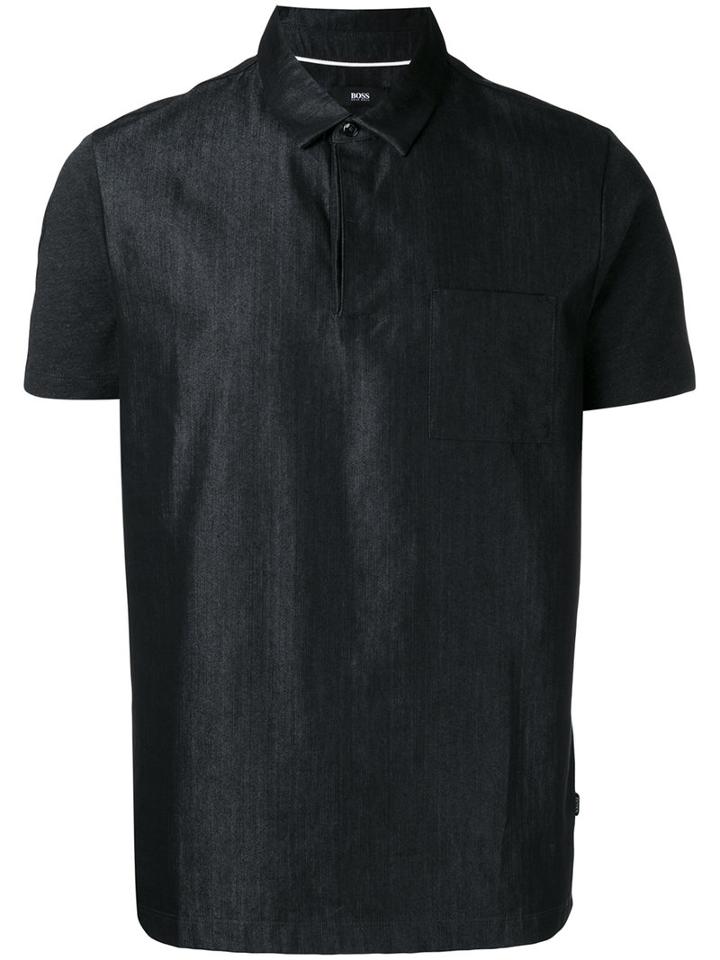 Boss Hugo Boss Plain Polo Shirt, Men's, Size: Xl, Black, Polyester/cotton