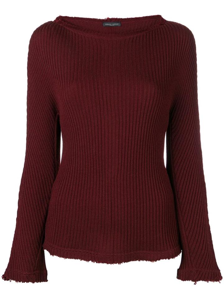 Roberto Collina Ribbed Jumper - Red