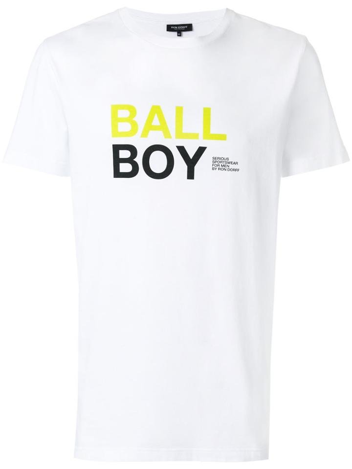Ron Dorff Ball Boy Slogan T-shirt - White