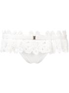 Ermanno Scervino Embroidered Bikini Bottom - White