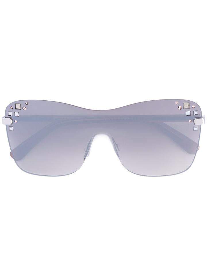 Jimmy Choo Eyewear - 'mask' Sunglasses - Women - Acetate - One Size, Nude/neutrals, Acetate