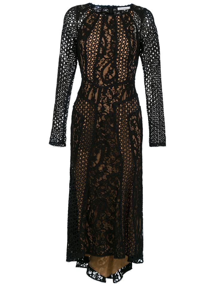 Martha Medeiros Miranda Lace Midi Dress - Black