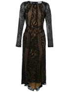 Martha Medeiros Miranda Lace Midi Dress - Black