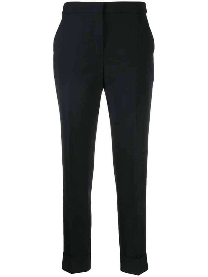 Pt01 Turn Up Cropped Trousers - Black