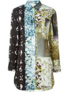 Mm6 Maison Margiela Floral Patchwork Print Shirt Dress, Women's, Size: 40, Cotton