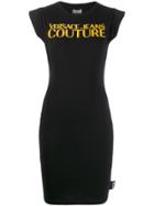 Versace Jeans Logo Print T-shirt Dress - Black