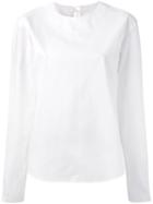 Dkny - Long Sleeve Blouse - Women - Cotton - Xs, White, Cotton