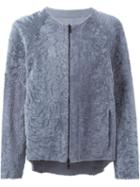 Drome Reversible Zipped Jacket, Women's, Size: Xs, Blue, Lamb Skin/lama Fur