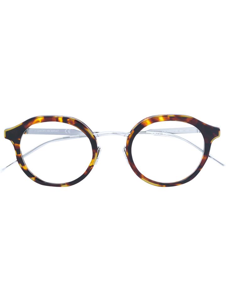 Dior Eyewear Round Shaped Glasses - Metallic