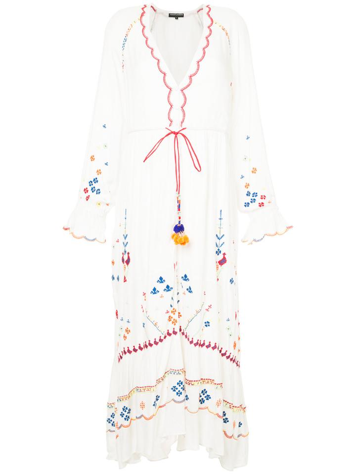 Hemant And Nandita Embroidered Maxi Dress - White