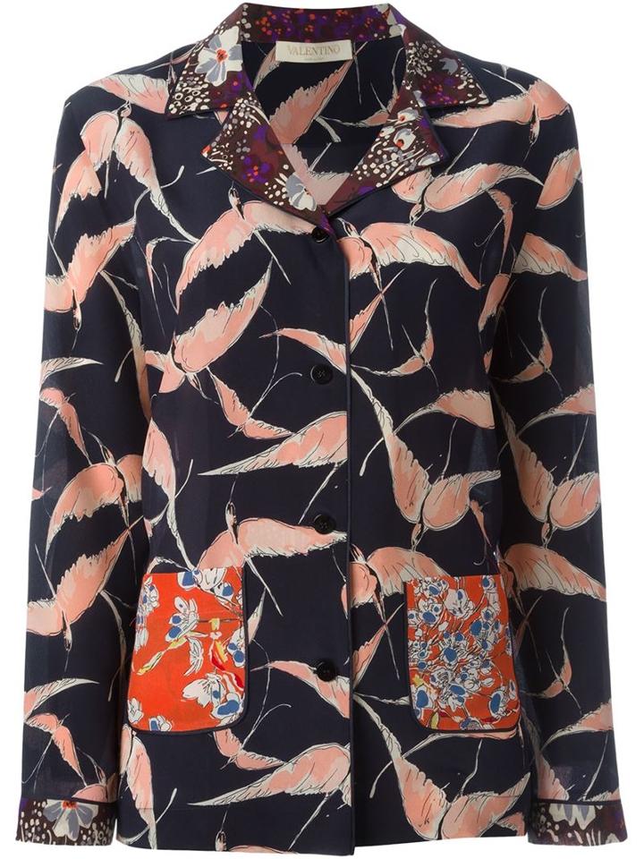 Valentino Bird Print Blazer
