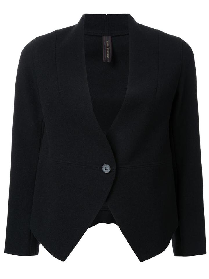 Miharayasuhiro Single Button Blazer, Women's, Size: 40, Black, Wool
