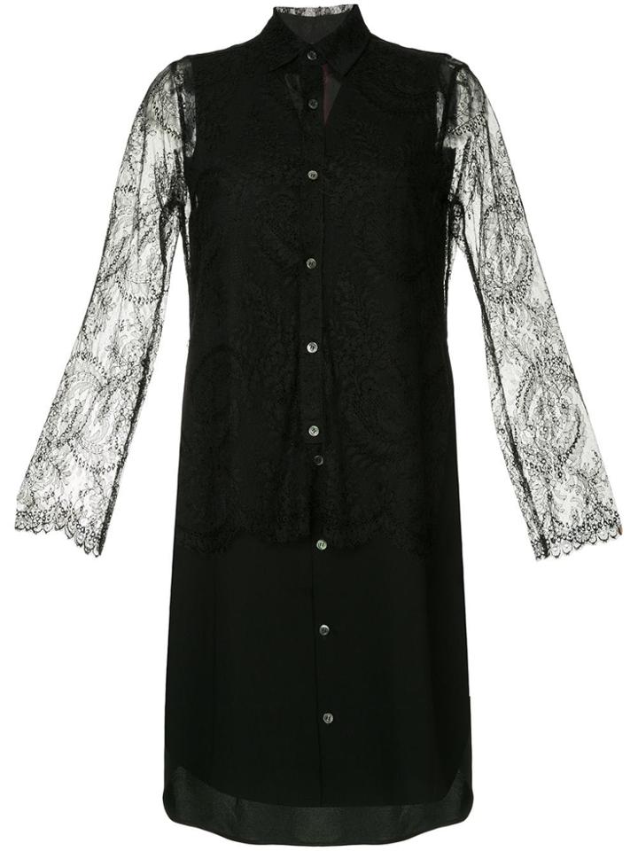 Y's Mid-length Shirt Dress - Black