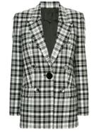 Alexander Wang Double Breasted Blazer With Leather Sleeves - White