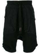 Boris Bidjan Drawstring Sarrouel Shorts - Black