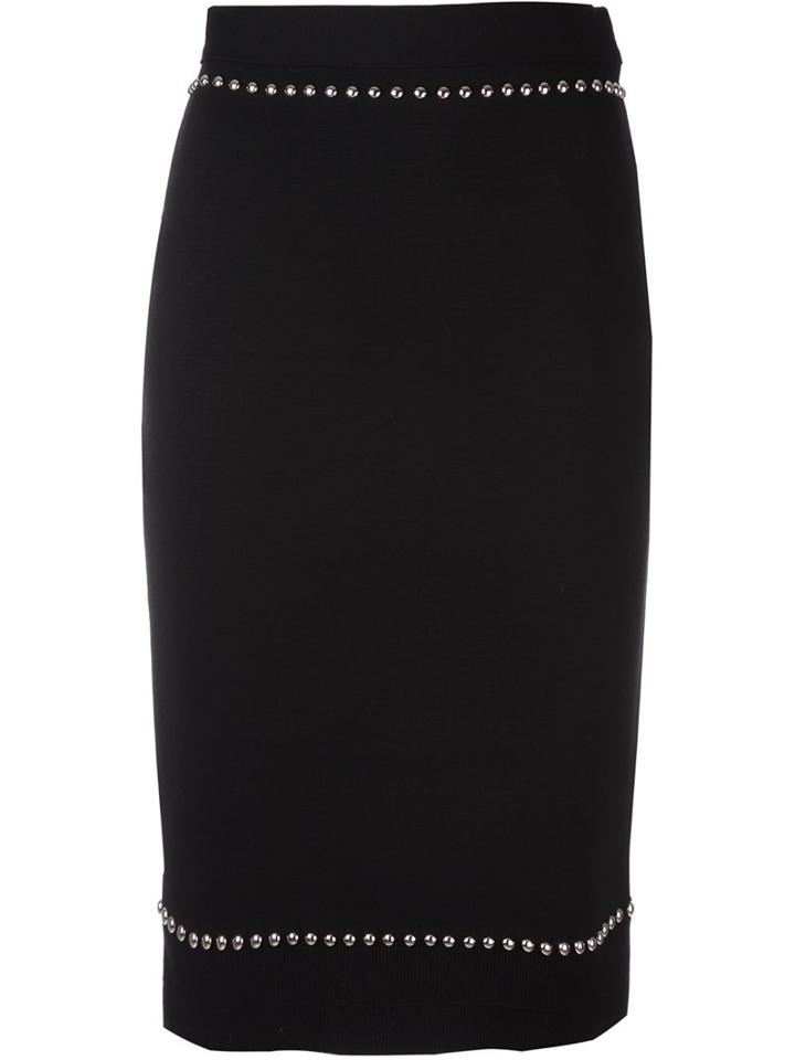 Givenchy Studded Pencil Skirt, Women's, Size: Small, Black, Polyamide/spandex/elastane/wool