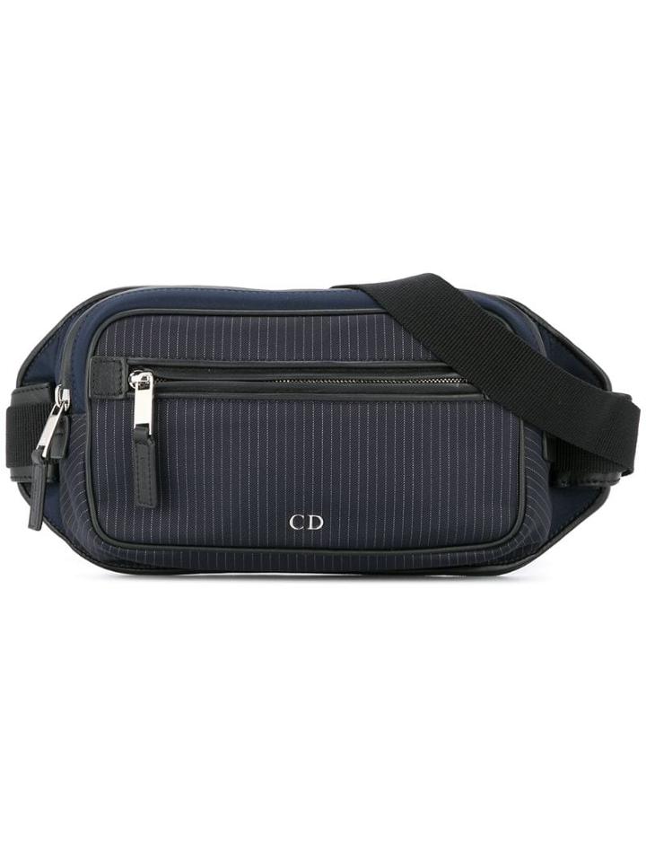 Christian Dior Pre-owned Stripe Waist Bumbag - Blue