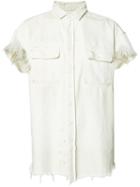 R13 - Frayed Denim Shirt - Men - Cotton - M, White, Cotton