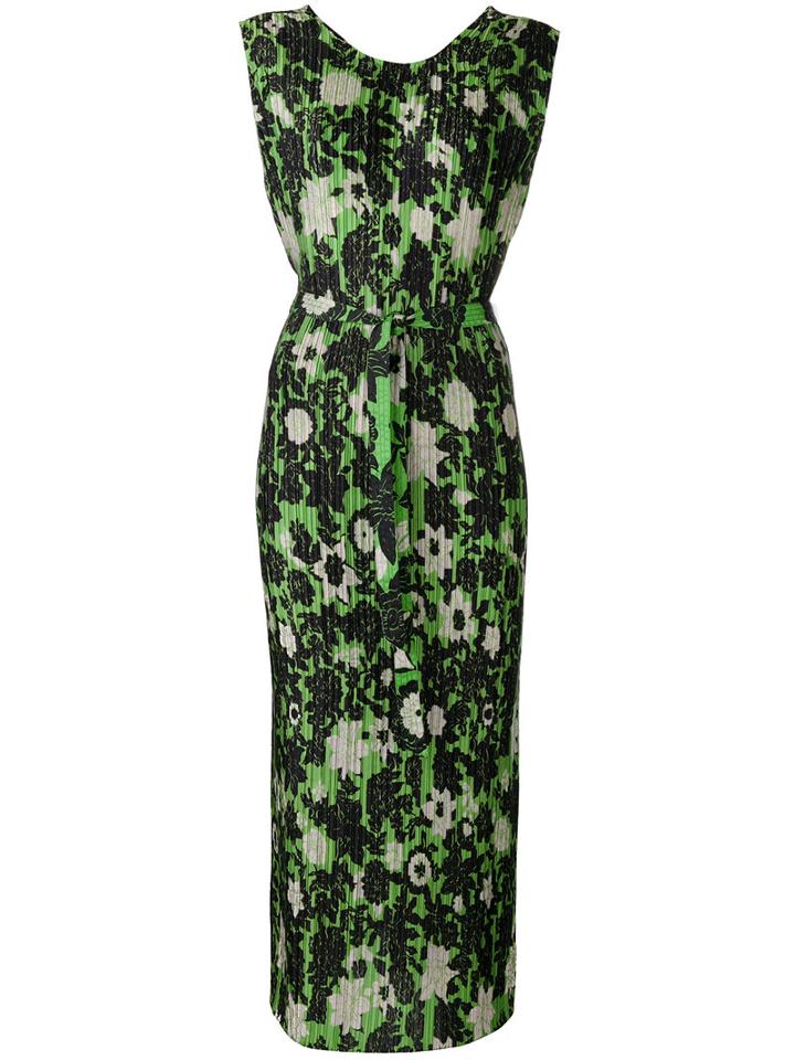 Christian Wijnants - Sleeveless Floral Dress - Women - Polyester - 42, Black, Polyester