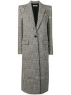 Givenchy Houndstooth One Button Wool Coat - Black
