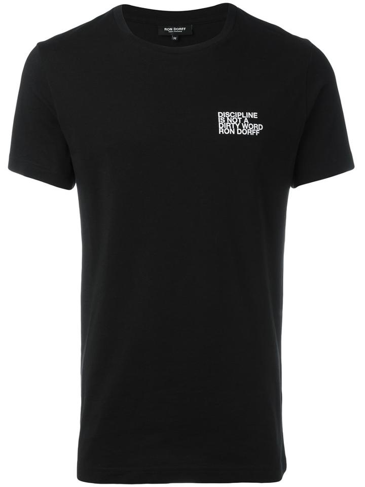 Ron Dorff Discipline Small Print T-shirt, Men's, Size: Xl, Black