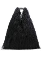 Mm6 Maison Margiela Faux-fur Shoulder Bag - Black