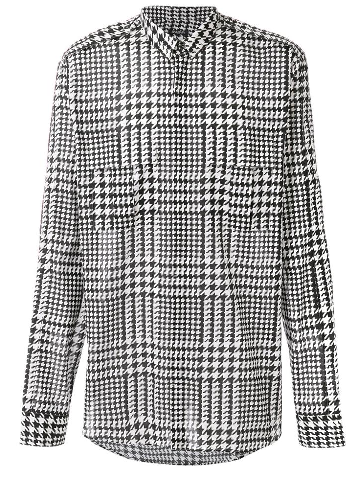 Balmain Prince Of Wales Checked Shirt - Black