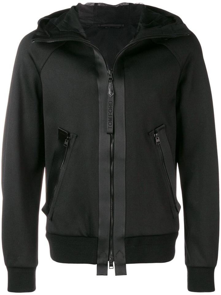 Tom Ford Zipped Hooded Jacket - Black