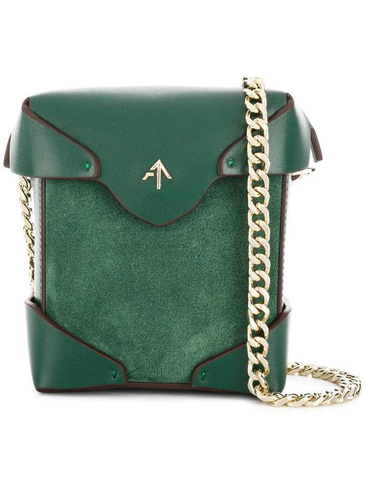 Manu Atelier Micro Pristine Crossbody Bag - Green