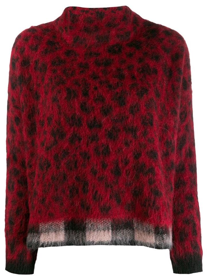 Liu Jo Mix Print Jumper - Red