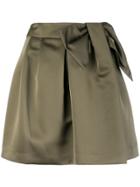 P.a.r.o.s.h. Bow Detail Mini Skirt - Green