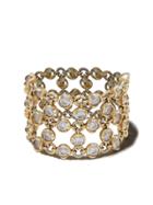 Annoushka 18kt Yellow Gold Net Lattice Diamond And Pearl Ring - 18ct