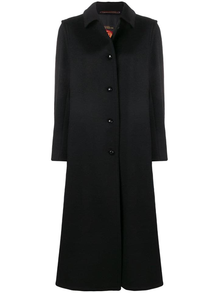 A.n.g.e.l.o. Vintage Cult Single Breasted Coat - Black