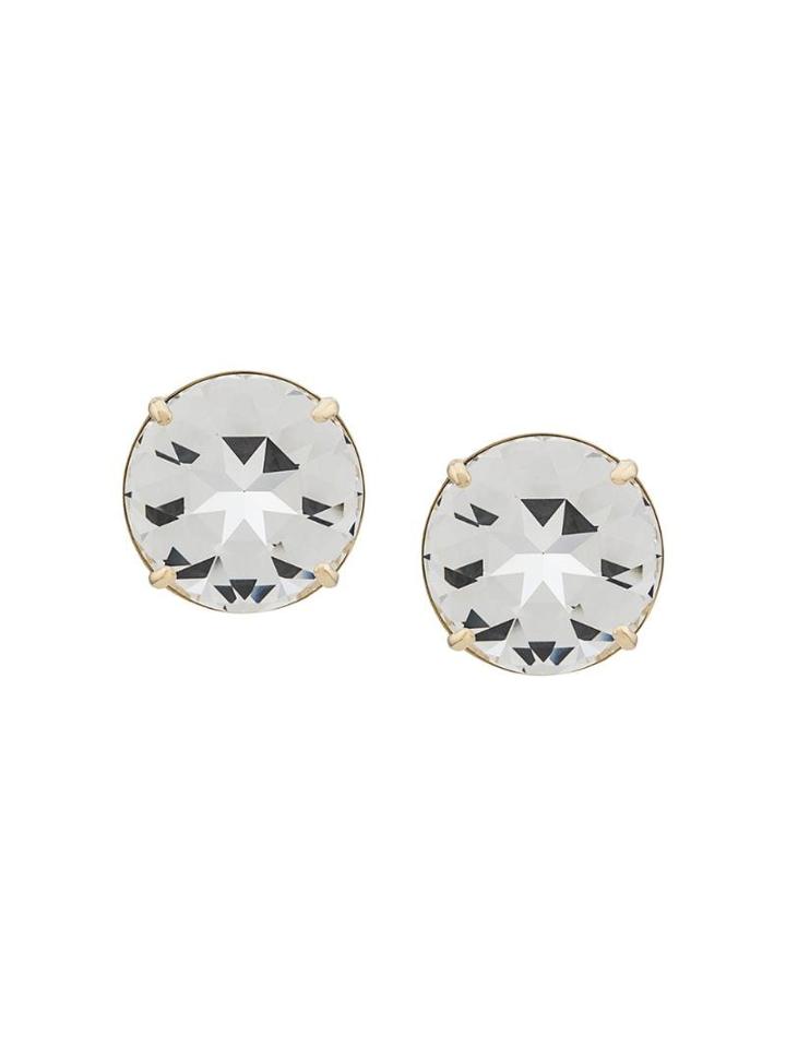 Miu Miu Oversized Crystal Earrings - Gold