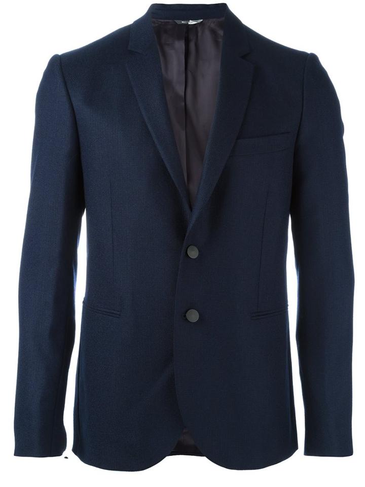 Ps By Paul Smith Two Button Blazer, Men's, Size: 48, Blue, Viscose/wool