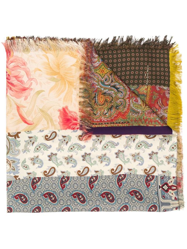 Pierre-louis Mascia Mixed Print Scarf - Neutrals