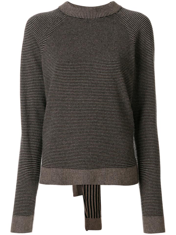 Isa Arfen Striped Sweater - Brown