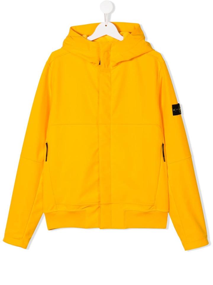Stone Island Junior Teen Hooded Jacket - Yellow