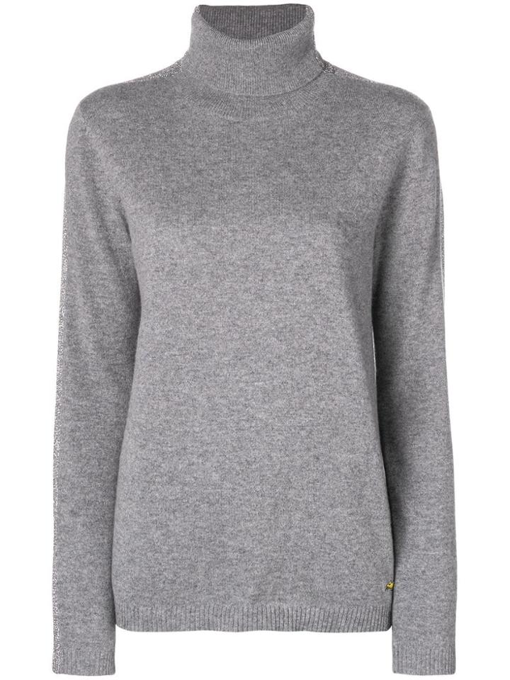Bella Freud Silver Glitter Embellished Sweater - Grey