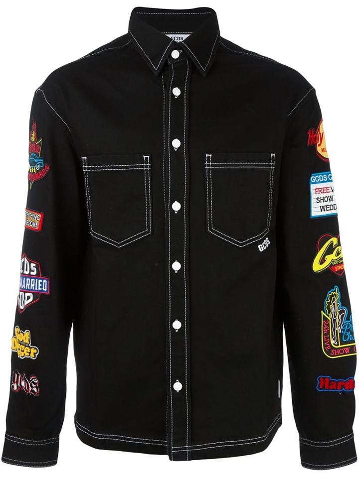 Gcds Patched Button Down Shirt