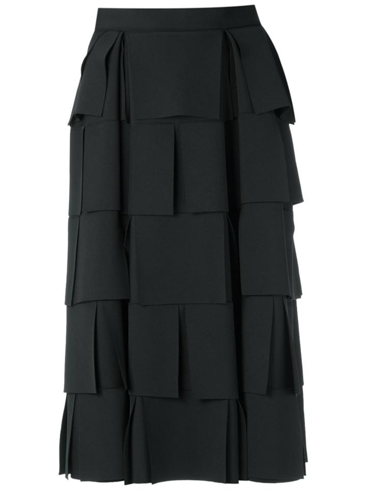 Gloria Coelho Layered Midi Skirt - Black