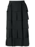 Gloria Coelho Layered Midi Skirt - Black