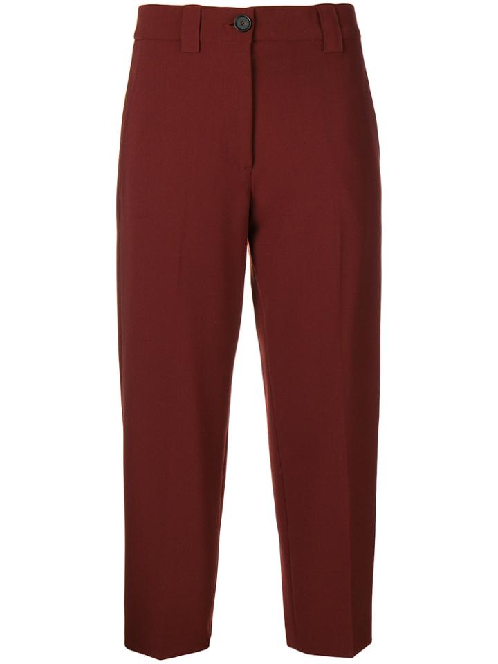 Erika Cavallini Cropped Trousers - Brown