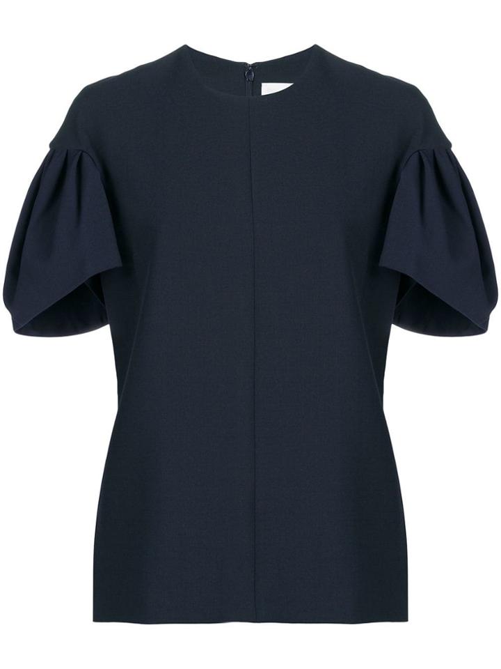 Victoria Victoria Beckham Short-sleeve Ruffle Blouse - Blue