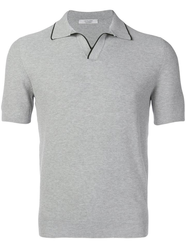 La Fileria For D'aniello Basic Polo Shirt - Grey