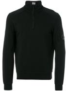 Cp Company Zipped Collar Sweatshirt - Black