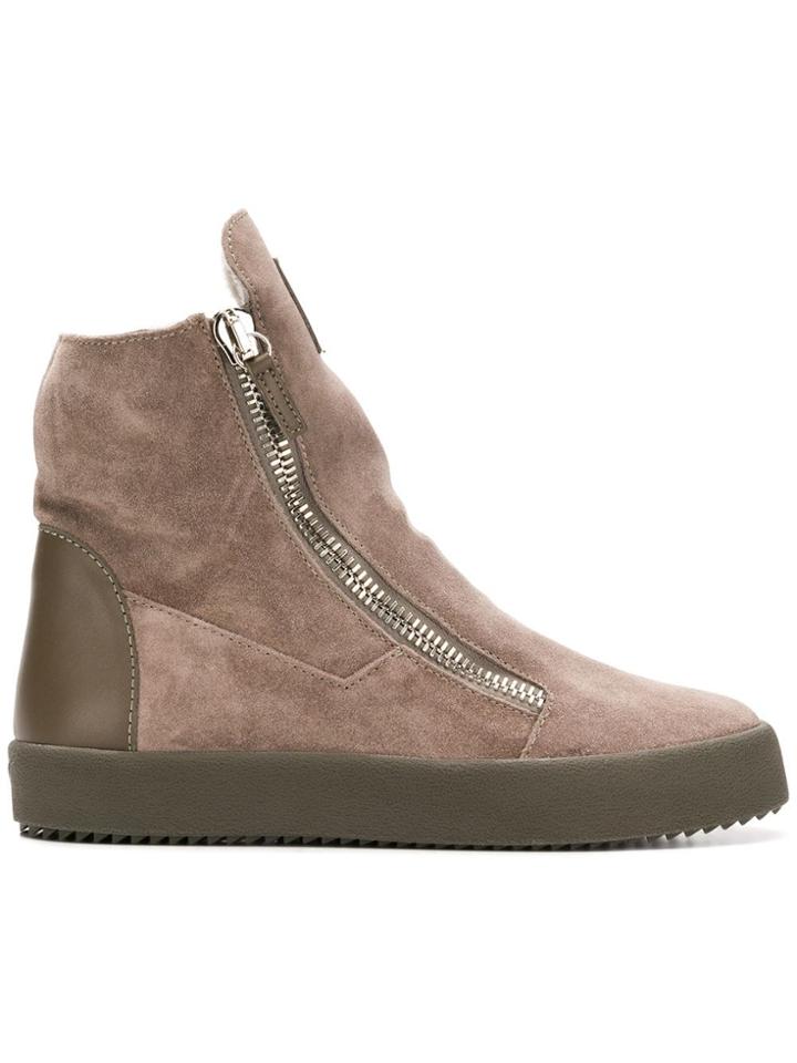 Giuseppe Zanotti Design Effie High-top Sneakers - Neutrals